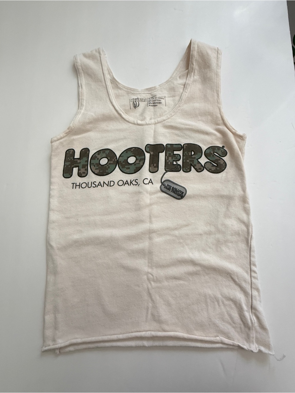 Hooters Military Tank Top with Camouflage Logo